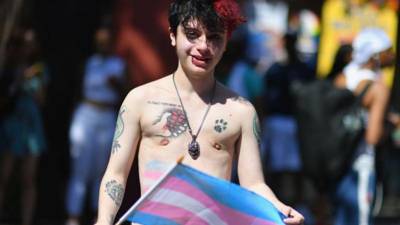 A transgender-identifying child in New York, June 2019