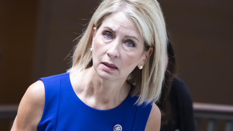 Rep. Mary Miller, R-Ill., is seen in the Capitol Visitor Center after House Republicans voted to remove Rep. Liz Cheney, R-Wyo., from the position of House Republican Conference Chair on Wednesday, May 12, 2021.