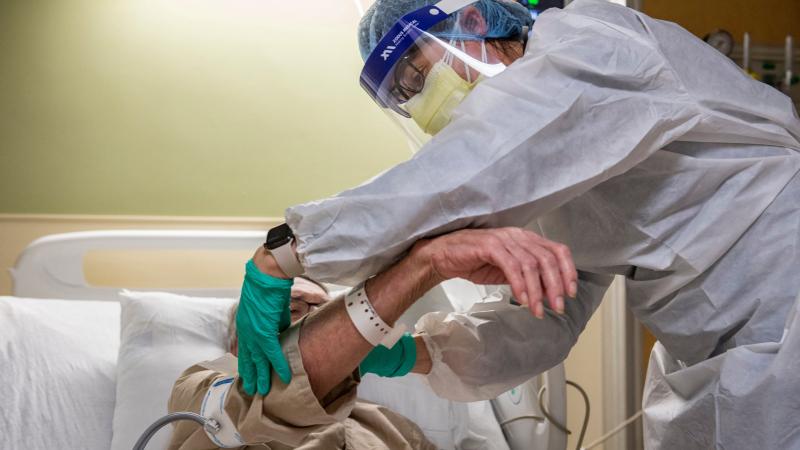 COVID-19 treatment, Veterans Affairs, West Roxbury, Mass., Jan. 11, 2022