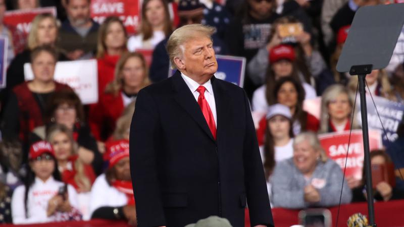 President Donald Trump attends a rally in support of Sen. David Perdue (R-GA) and Sen. Kelly Loeffler (R-GA) on December 05, 2020 in Valdosta, Georgia.