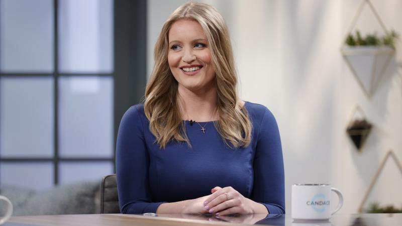 Lawyer Jenna Ellis is seen on set of "Candace" on March 31, 2021 in Nashville, Tennessee.