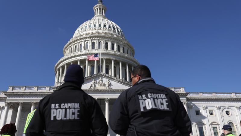 Capitol Police officers, Washington, D.C., Feb. 28, 2022