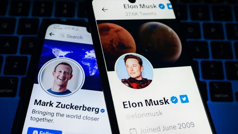 Mark Zuckerberg, Elon Musk, Krakow, Poland, July 15, 2023