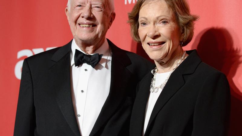 Jimmy and Rosalynn Carter, Feb. 6, 2015, Los Angeles