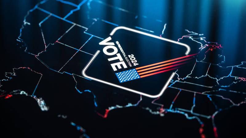 Vote 2024. US Presidential Election background. United States Elections 2024 concept